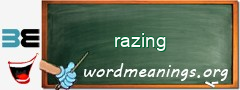 WordMeaning blackboard for razing